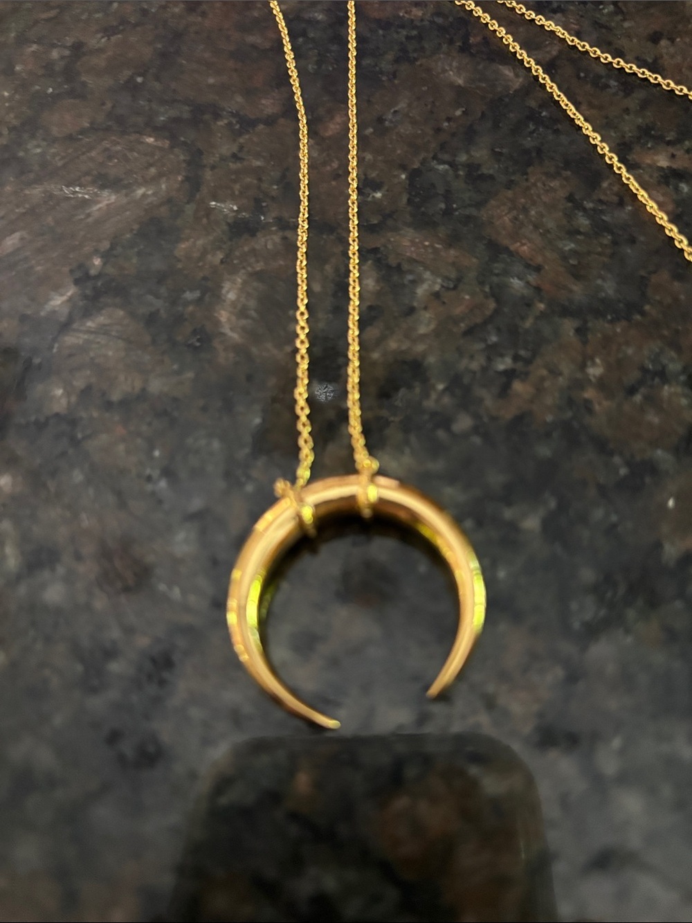 Gorjana Gold Crescent Horn Pendant Necklace - Picture 2 of 3